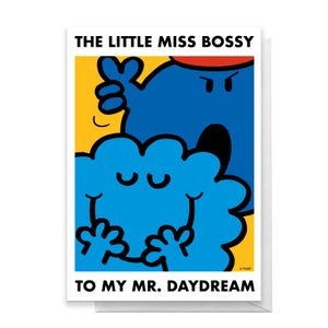 Mr Men & Little Miss The Little Miss Bossy To My Mr. Daydream Greetings Card