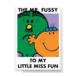 Mr Men & Little Miss The Mr. Fussy To My Little Miss Fun Greetings Card