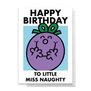 Mr Men & Little Miss Happy Birthday To Little Miss Naughty Greetings Card