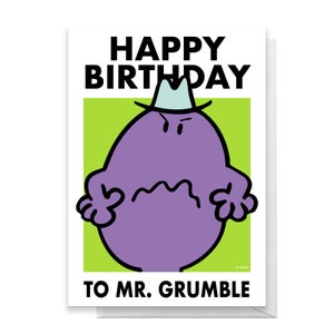 Mr Men & Little Miss Happy Birthday To Mr. Grumble Greetings Card
