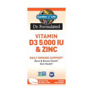 Vitamin D3 5,000 IU & Chelated Zinc – 30 Tablets