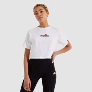 Crop-T-Shirt Fireball für Damen, Weiß