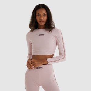 Women's Tance LS Cropped Tee Light Pink