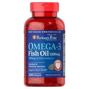 Omega-3 Fish Oil 1200mg - 200 softgels