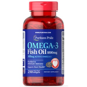 Puritan's Pride Omega-3 Fish Oil 1000mg - 250 Softgels