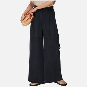 Whistles Women's Evie Pull Leg Trousers - Washed Black