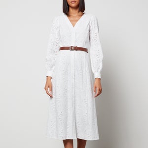 MICHAEL Michael Kors Women's Palm Eyelet Kate Dress - White