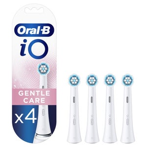 Oral B iO Gentle Care White Toothbrush Heads, Pack of 4 Heads