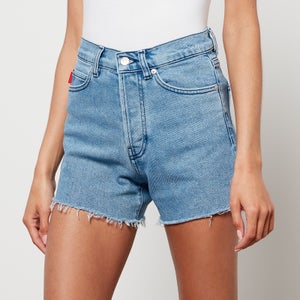 HUGO Women's Geina Denim Shorts - Turquoise/Aqua