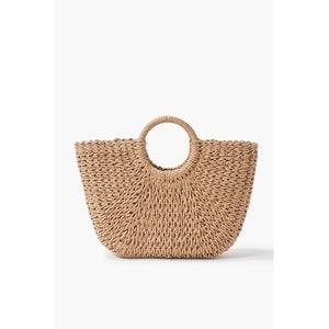 Straw Structured Tote Bag