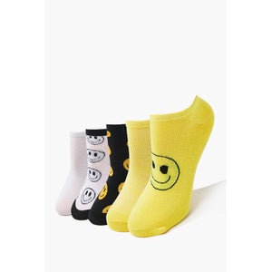 Happy Face Ankle Sock Set - 5 pack