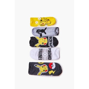 Pikachu Graphic Ankle Sock Set - 5 pack