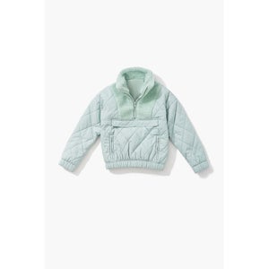Girls Quilted Faux Shearling Jacket (Kids)