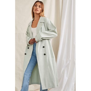 Twill Double-Breasted Trench Coat