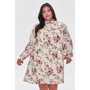 Plus Size Recycled Floral Shift Dress