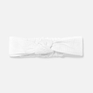 ESPA Home Waffle Twisted Headband - White