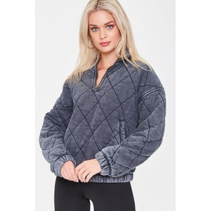 Quilted Half-Zip Pullover
