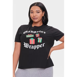 Plus Size Gangster Wrapper Graphic Tee