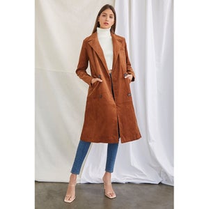 Double-Breasted Corduroy Coat