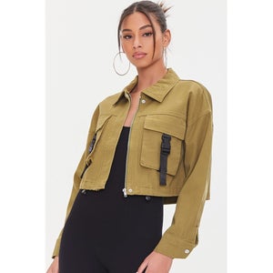 Release-Buckle Cropped Jacket