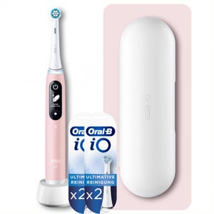 Oral-B iO6 pink + iO Ultimative Reinigung Aufsteckbürsten weiß, 4 Stück