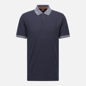 BOSS Casual Men's Pecollar Polo Shirt - Dark Blue
