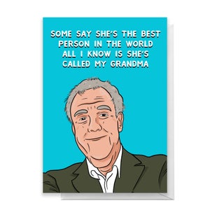 Jeremy Clarkson Best Grandma Greetings Card