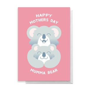 Happy Mothers Day Mumma Bear Greetings Card