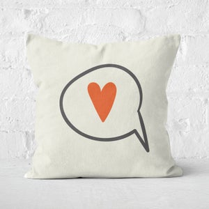Love Speech Bubble Square Cushion