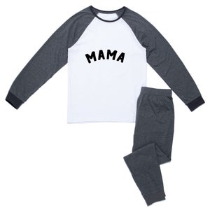 Mama Women's Pyjama Set - Grey White