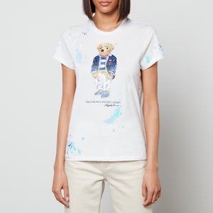 Polo Ralph Lauren Women's Bear Paint T-Shirt - White