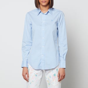 Polo Ralph Lauren Women's Georgia Slim Fit Shirt - 511c Medium Blue/White