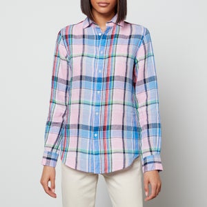 Polo Ralph Lauren Women's Georgia Slim Fit Shirt - 1183 Pink-Blue Multi