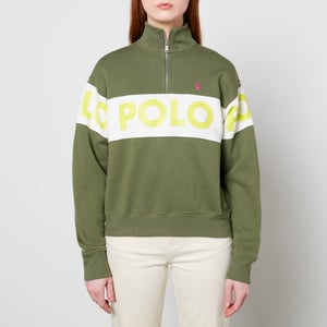 Polo Ralph Lauren Women's Half Zip Sweatshirt - Army Olive