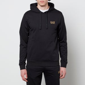EA7 Men's Core Identity French Terry Hoodie - Black/Gold