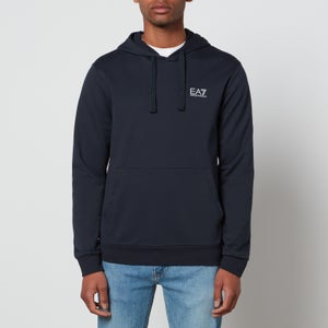 EA7 Men's Core Identity French Terry Hoodie - Night Blue
