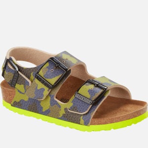 Birkenstock Kids' Milano Kids Sandals - Desert Soil Camo Lime Aqua