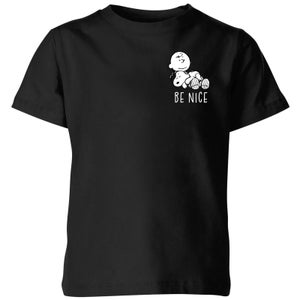 Peanuts Peanuts Be Nice Kids' T-Shirt - Black