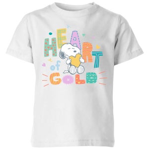 Peanuts Snoopy Heart Of Gold Kids' T-Shirt - White