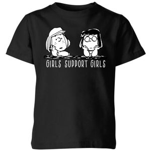 Peanuts Peanuts Girls Support Girls Kids' T-Shirt - Black