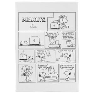 Peanuts Peanuts Human Hands Comic Stripe Cotton Tea Towel - White