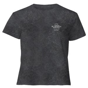 My Chemical Romance Question Women's Cropped T-Shirt - Black Acid Wash