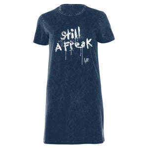 Korn Still A Freak Women's T-Shirt Dress - Navy Acid Wash