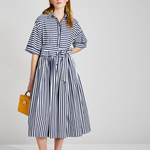 Kate Spade New York Women's Julia Stripe Midi Shirtdress - Blue/White Stripe