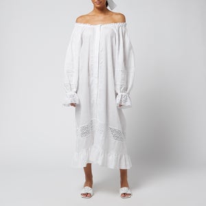 Sleeper Women's Paloma Linen Dress - White