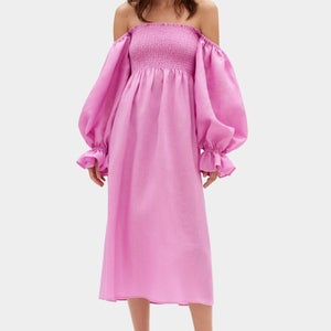 Sleeper Women's Atlanta Linen Dress - Pink