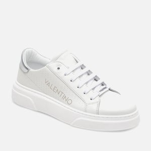 Valentino Shoes Women's Leather Cupsole Trainers - White/Silver