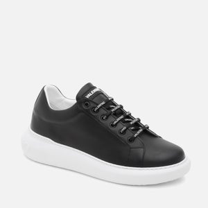 Valentino Shoes Men's Leather Running Style Trainers - Black