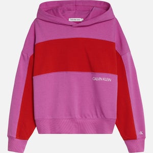 Calvin Klein Girls Colour Block Hoodie - Lucky Pink