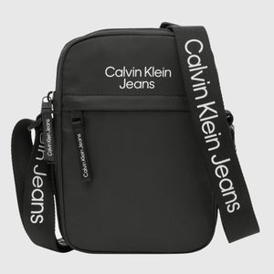 Calvin Klein Unisex Logo Tape Cross Body Bag - Ck Black - One Size